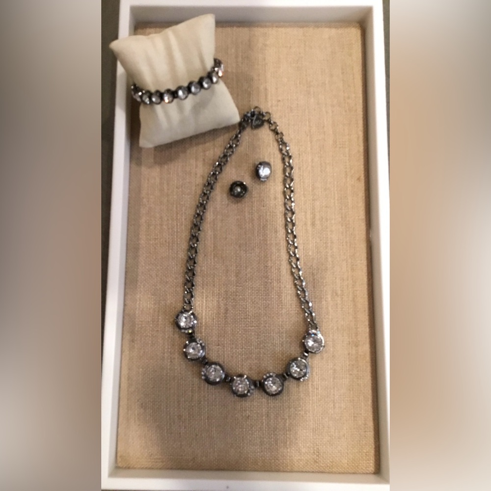 Three pieces: Silpada/KR necklace, earrings and bracelet